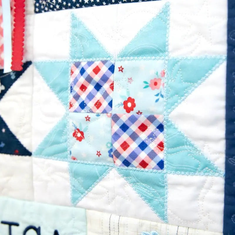 Star-Spangled Beauty Boxed Ladder Quilt Kit by Kimberbell for Maywood Studio