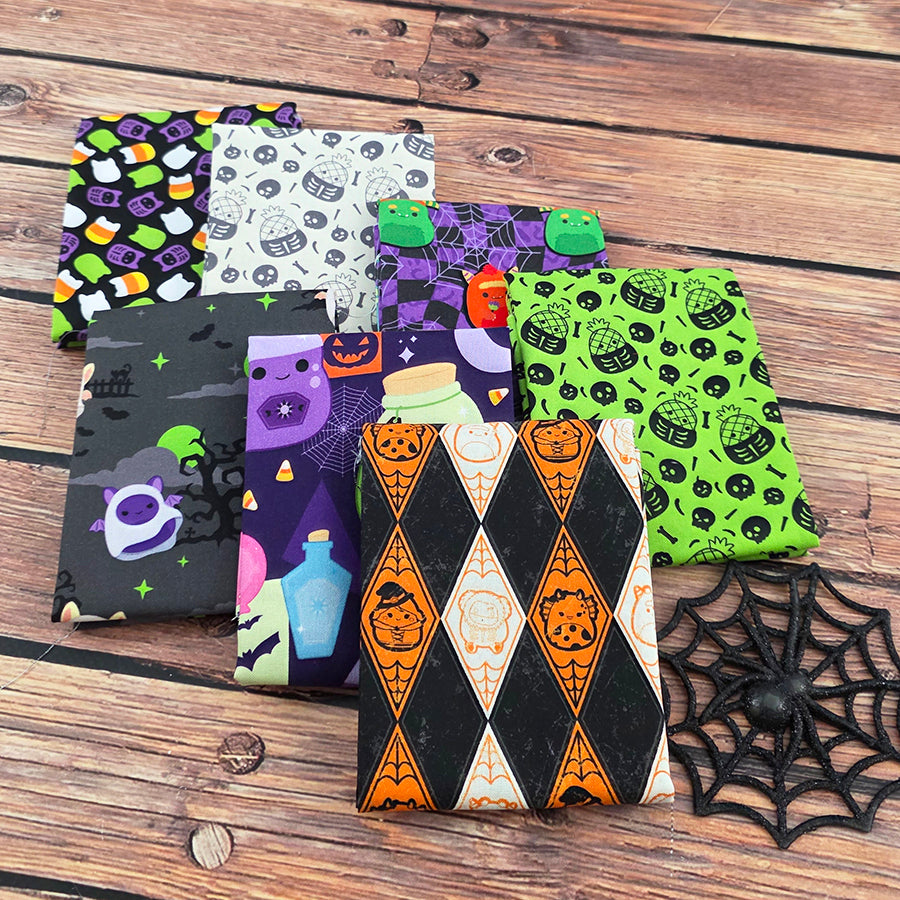 Squishmallows Boo Squad Fat Quarter Bundle 7 Prints