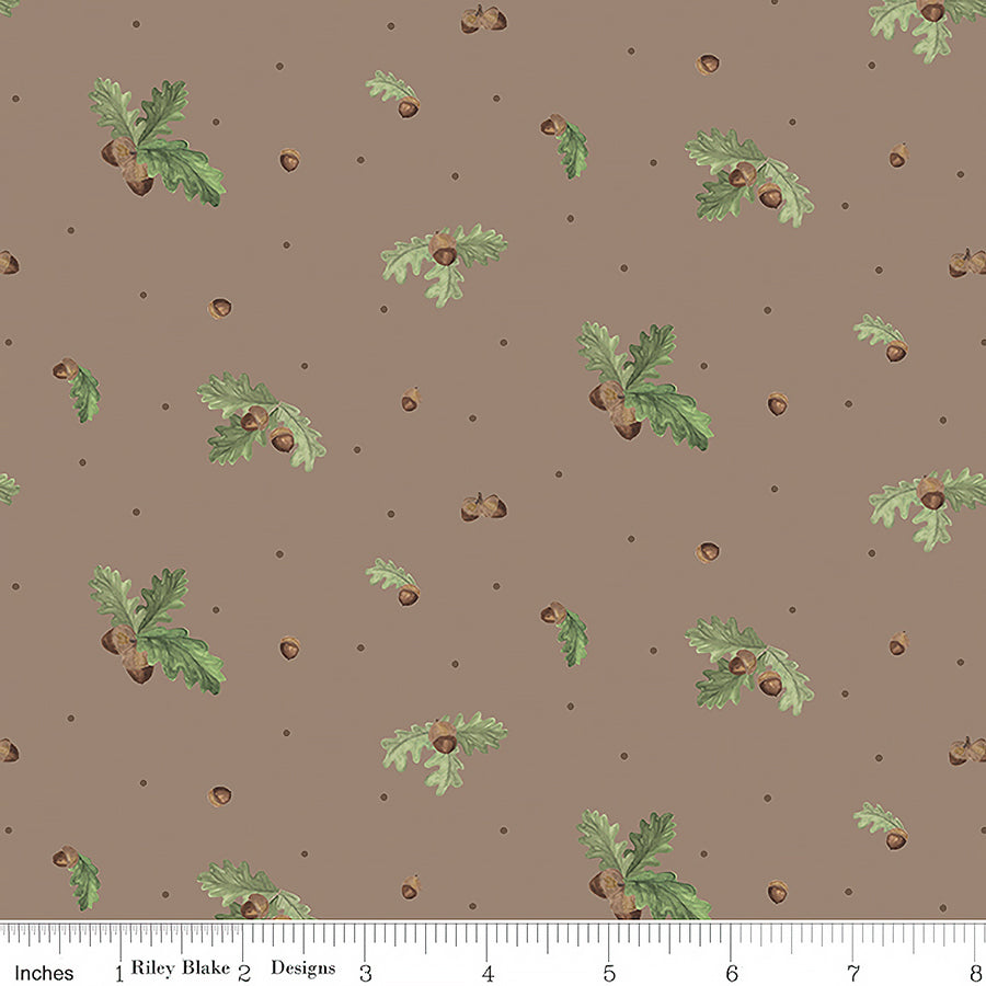 Let's Get Lost in the Woods Acorns & Leaves Pebble