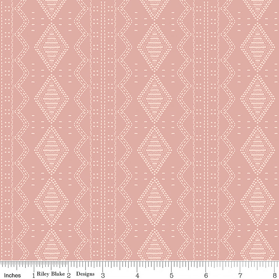 Winged Medley Textile Dusty Rose