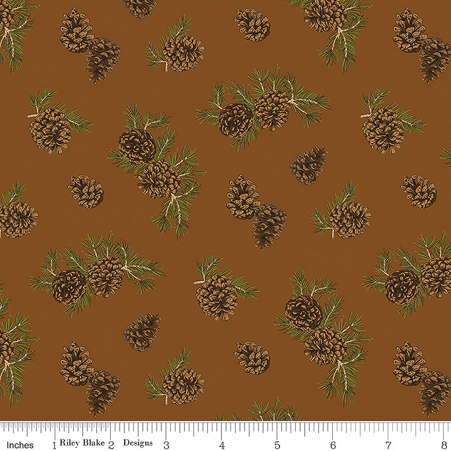Pine Grove Pinecones Brown