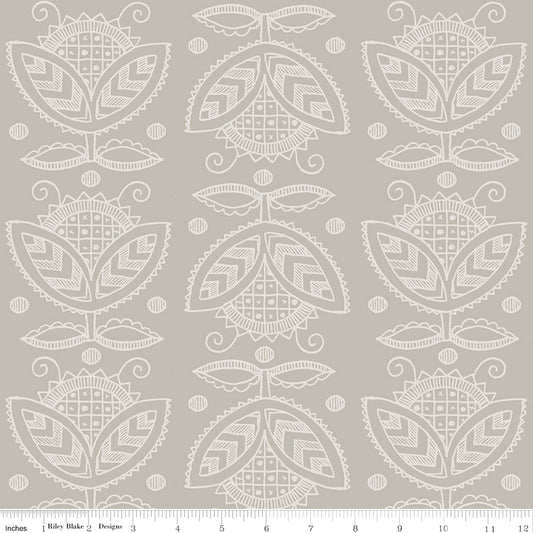Riley Blake Costume Maker's Act II Thistle Gray 1 Yard Cut