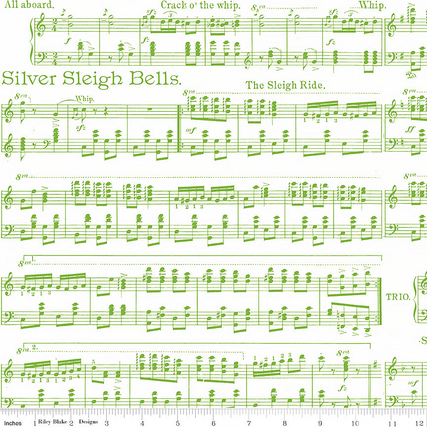 Classic Christmas Sheet Music White