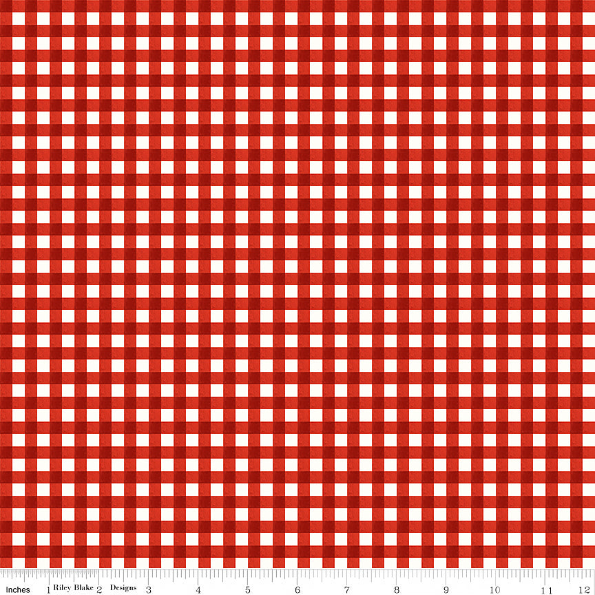Charming Christmas Gingham Red
