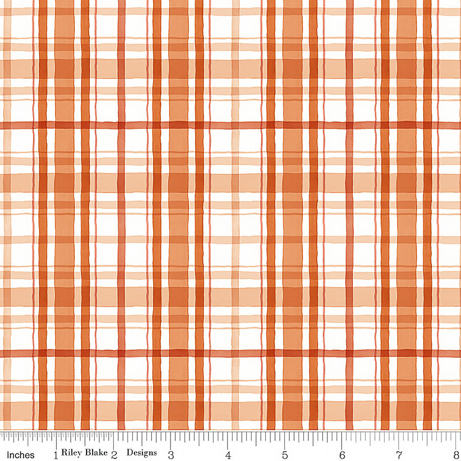 Santa's Tree Farm Plaid Rudolph