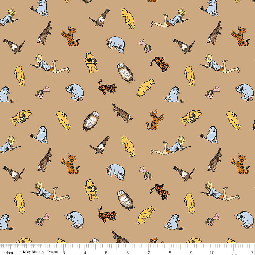 Winnie the Pooh Characters Brown