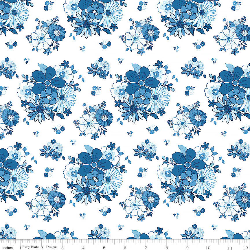 Blue Blooms & Threads Main White