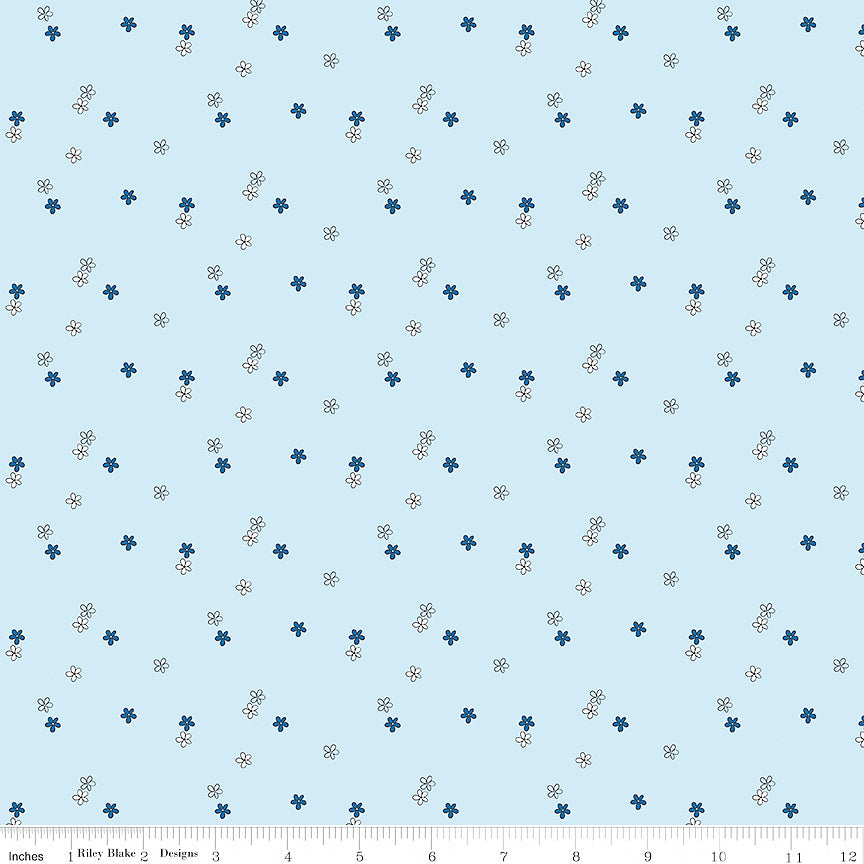 Blue Blooms & Threads Ditsy Blue