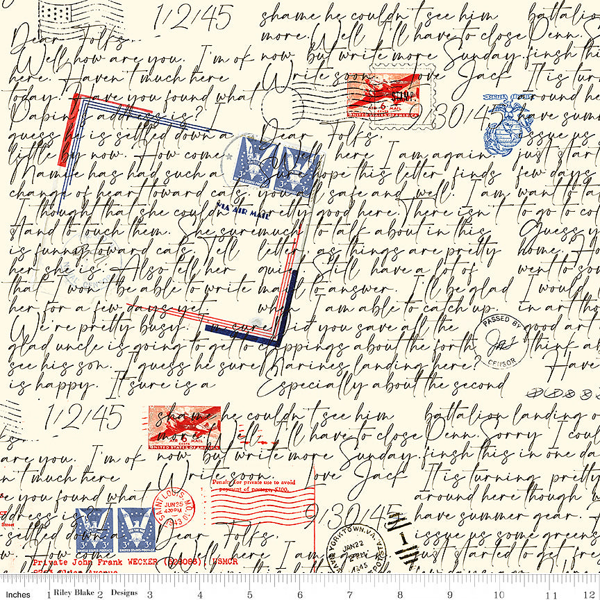 Sew America Dear Folks WWII Cream