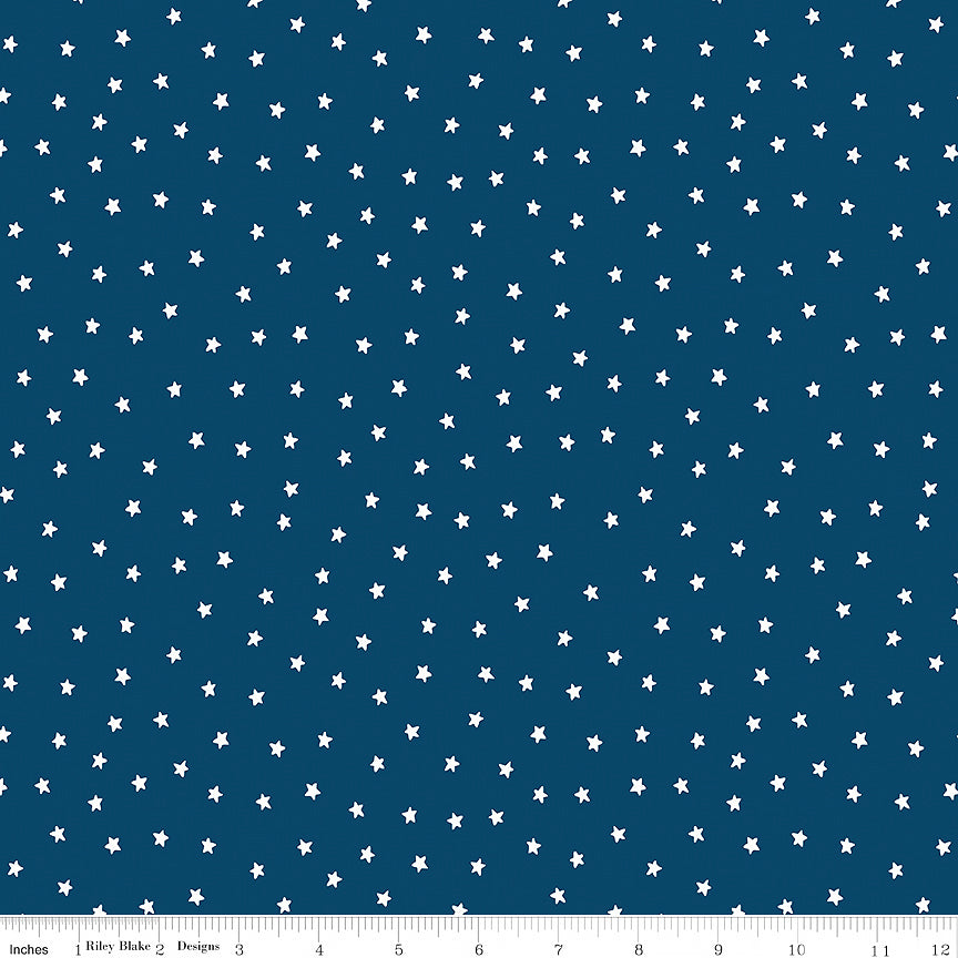 Sew America Star Toss Blue