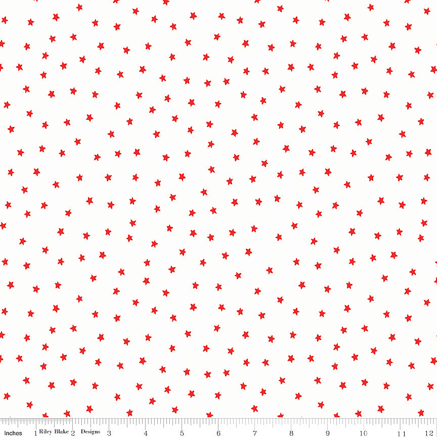 Sew America Star Toss White