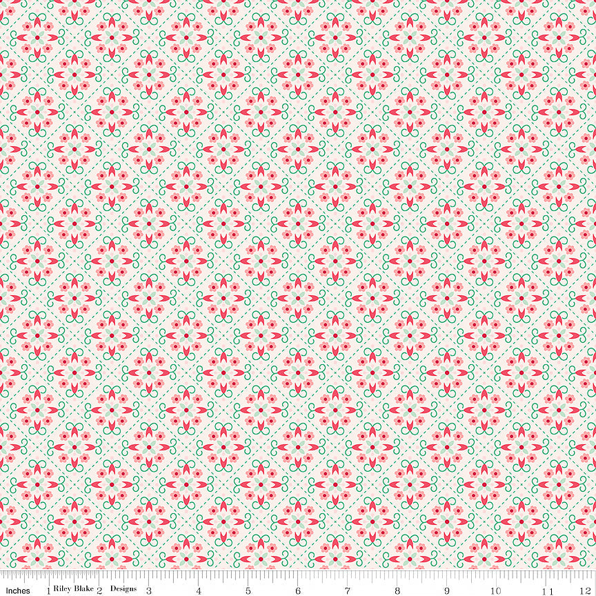 Berry & Sage Wallpaper Latte