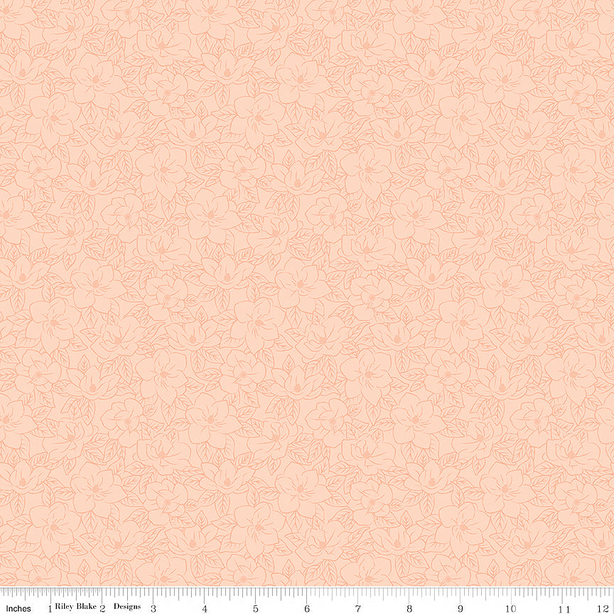 Southern Charm Magnolia Tonal Peaches 'n Cream