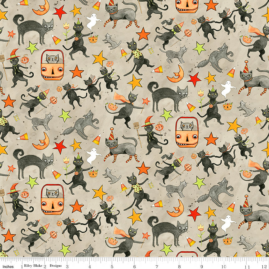 Spooky Cats Gray