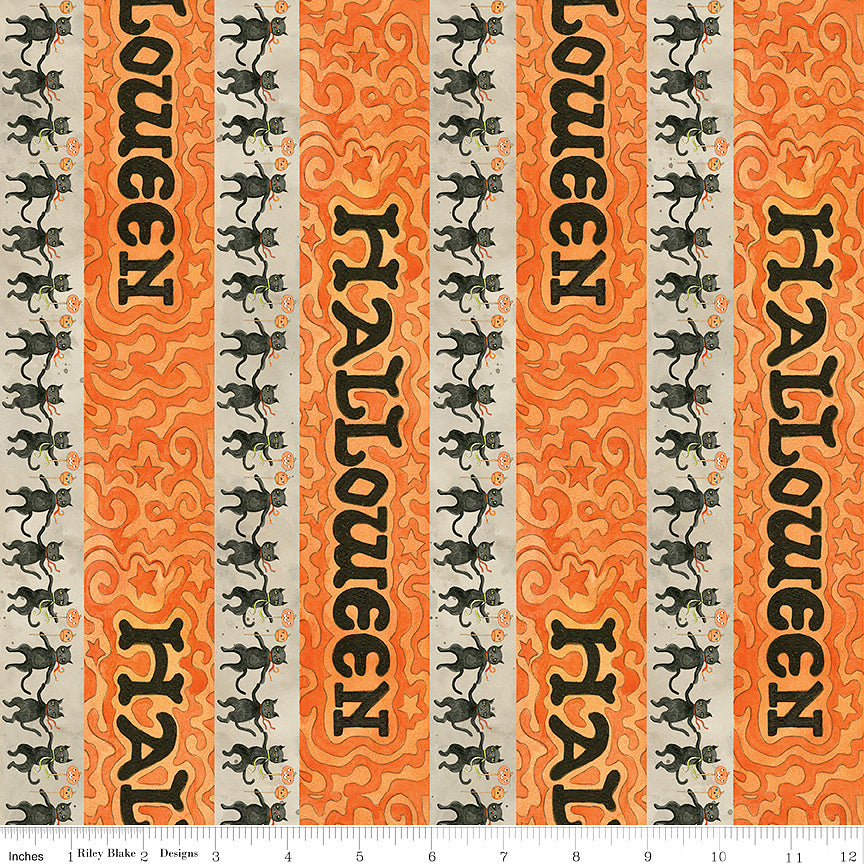 Spooky Halloween Stripes Gray