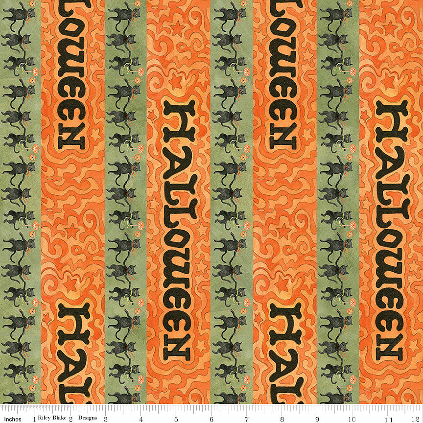 Spooky Halloween Stripes Green