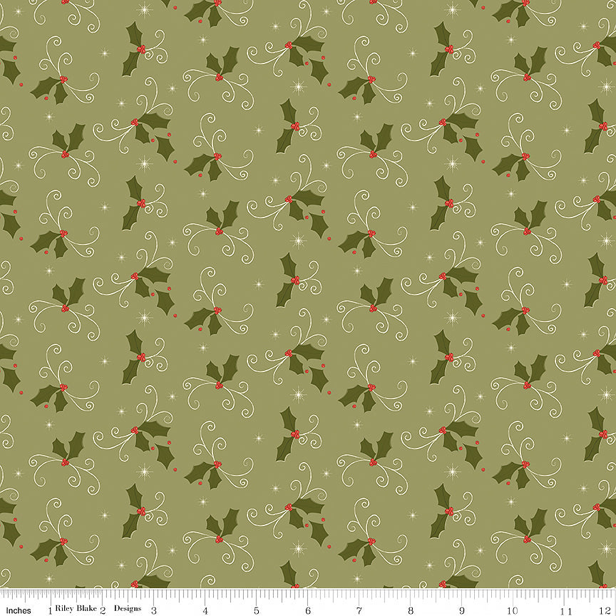 Christmas Greetings Holly Spruce