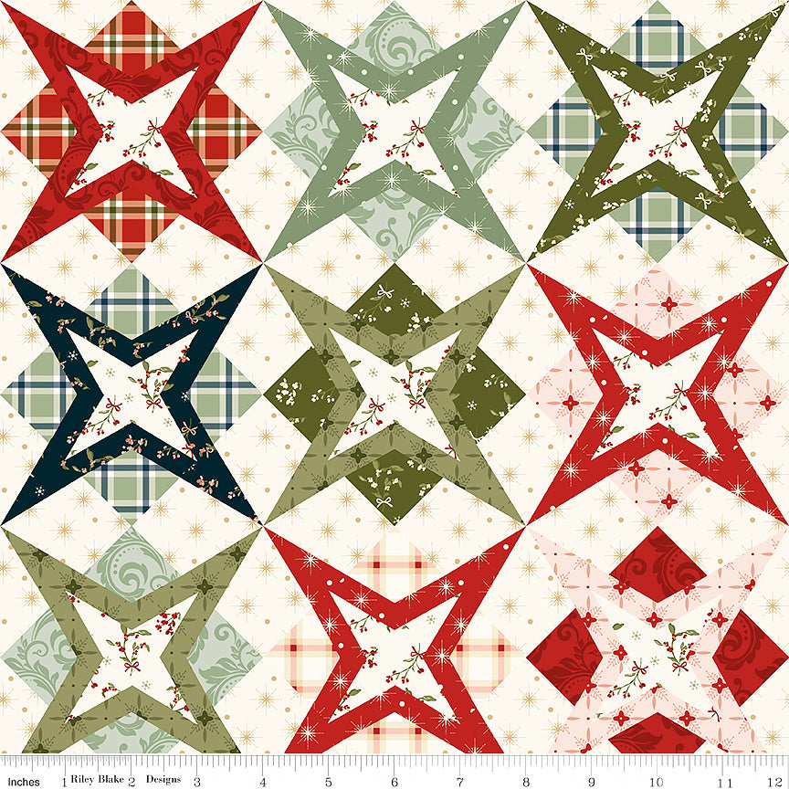 Christmas Greetings Cheater Print Multi