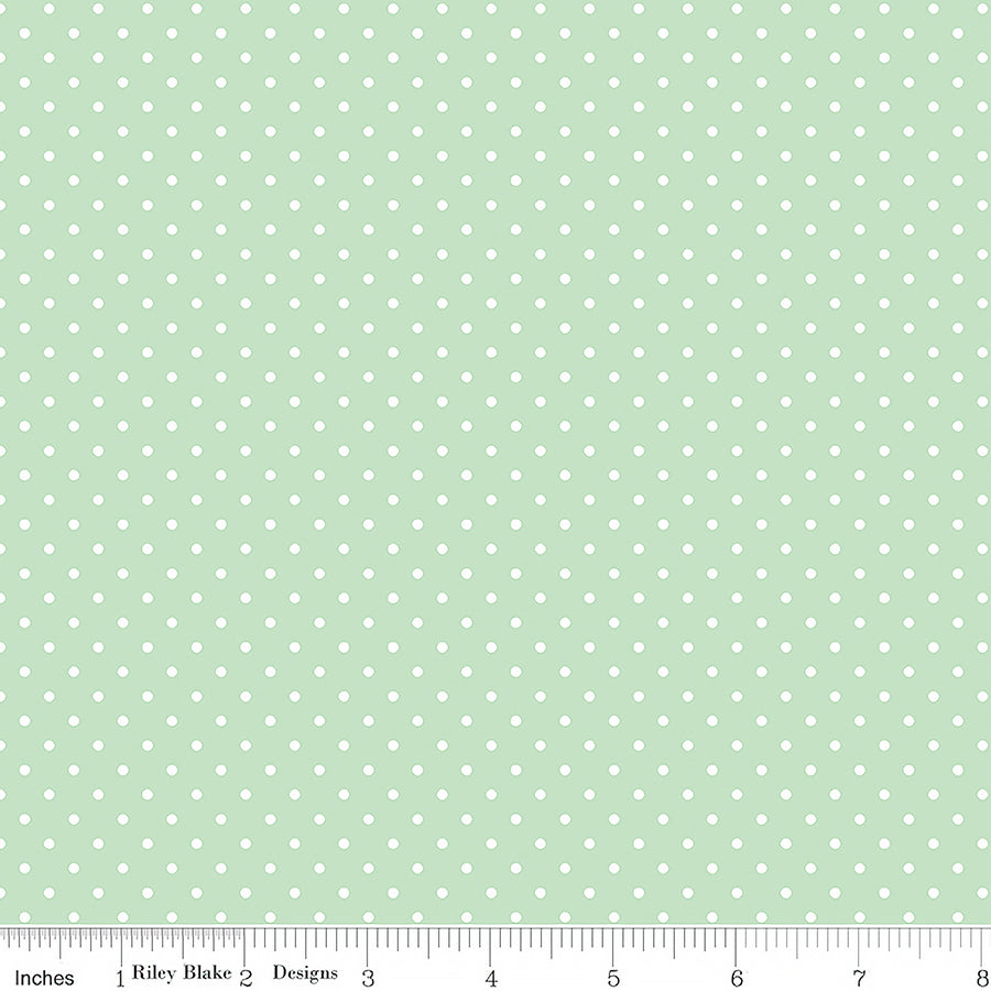 Swiss Dot White On Sweet Mint