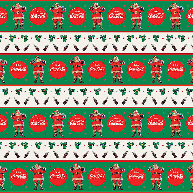 Coca-Cola Christmas Large Stripe Green Multi