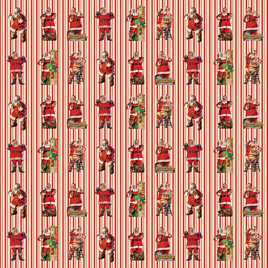 Coca-Cola Christmas Santa Stripe Red