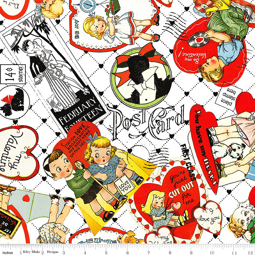 Take Heart Valentine Card Toss White