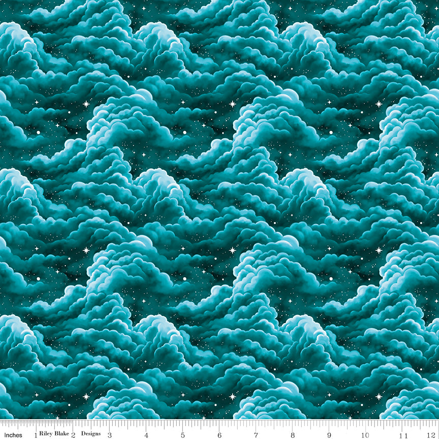 Celtic Cats Clouds Teal