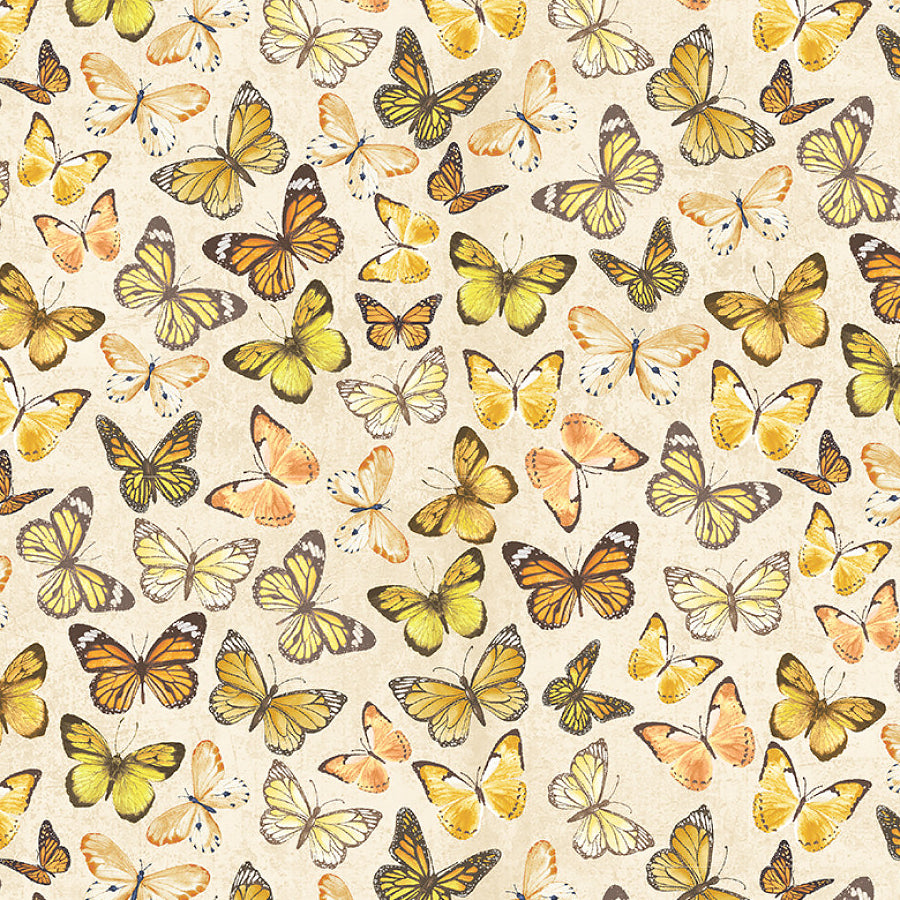 Sunflower Farm Tossed Butterflies Cream