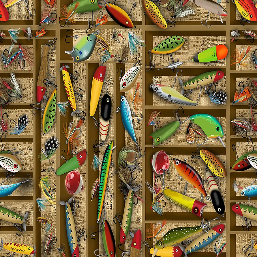Woodland Retreat Tackle Box Lures Multi