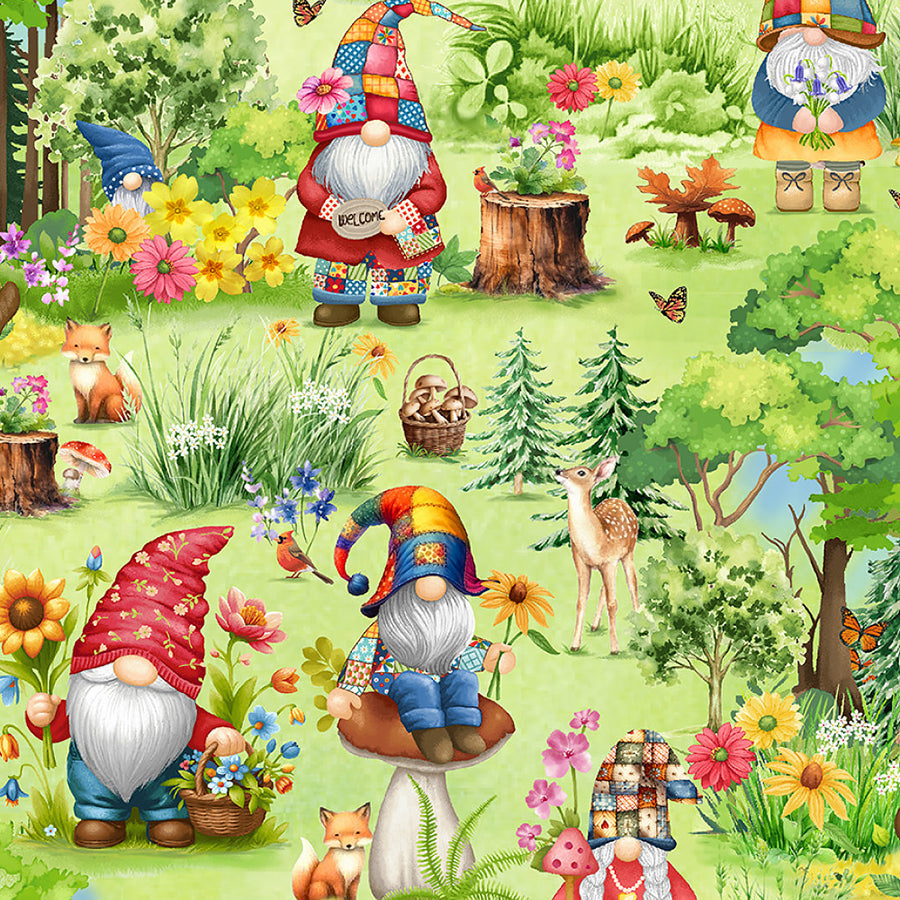 Hippie Gnomes Garden Green