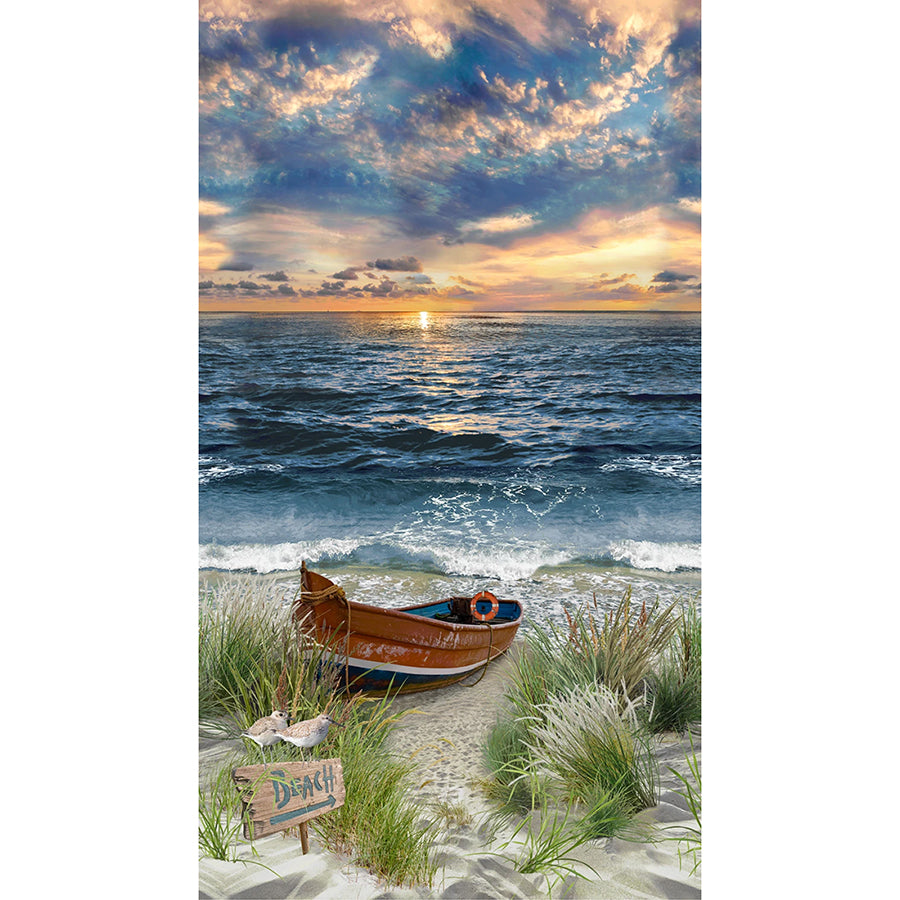 Water's Edge 24" Coastal Beach Panel Multi
