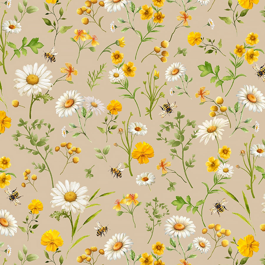 You Are My Sunshine Tossed Daisies Tan