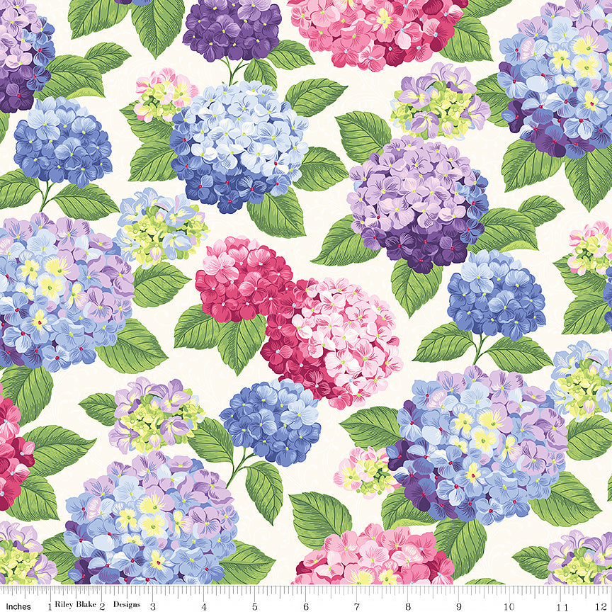 Hydrangeas in the Garden Main Multi Pearlized