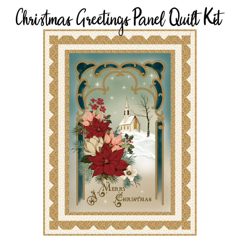 Christmas Greetings Panel Quilt Kit from Riley Blake