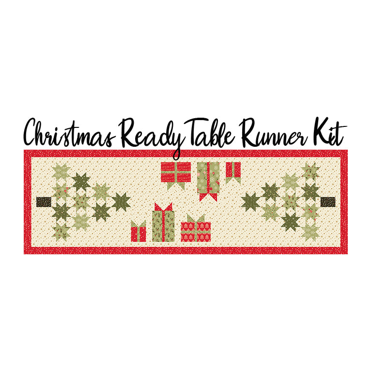 Christmas Ready Table Runner Kit with Glisten from Riley Blake