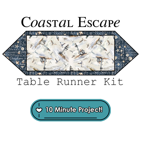 Coastal Escape 10 Minute Table Runner Kit Benartex