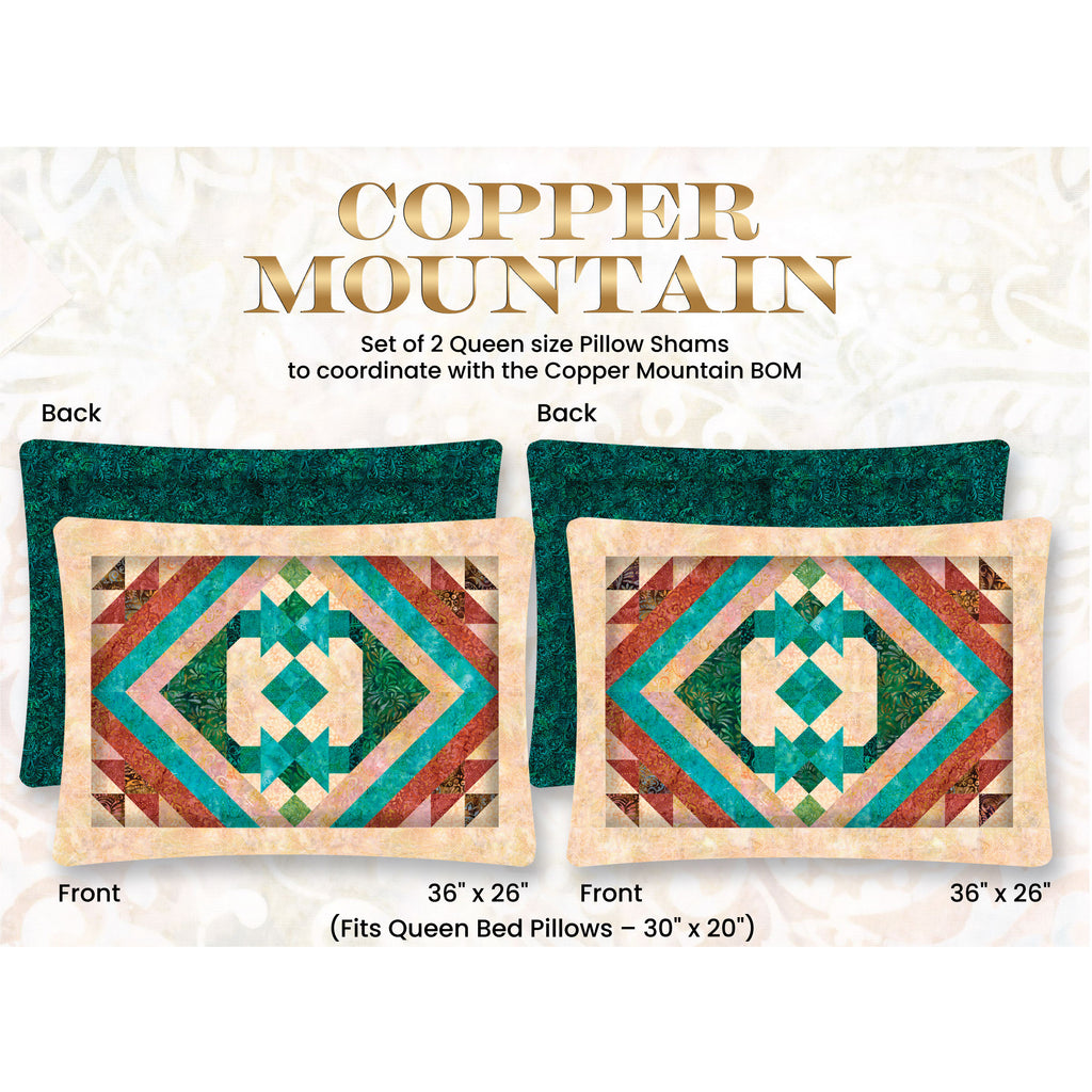 Copper Mountain Queen Pillow Shams Pattern from Wilmington PDF Download