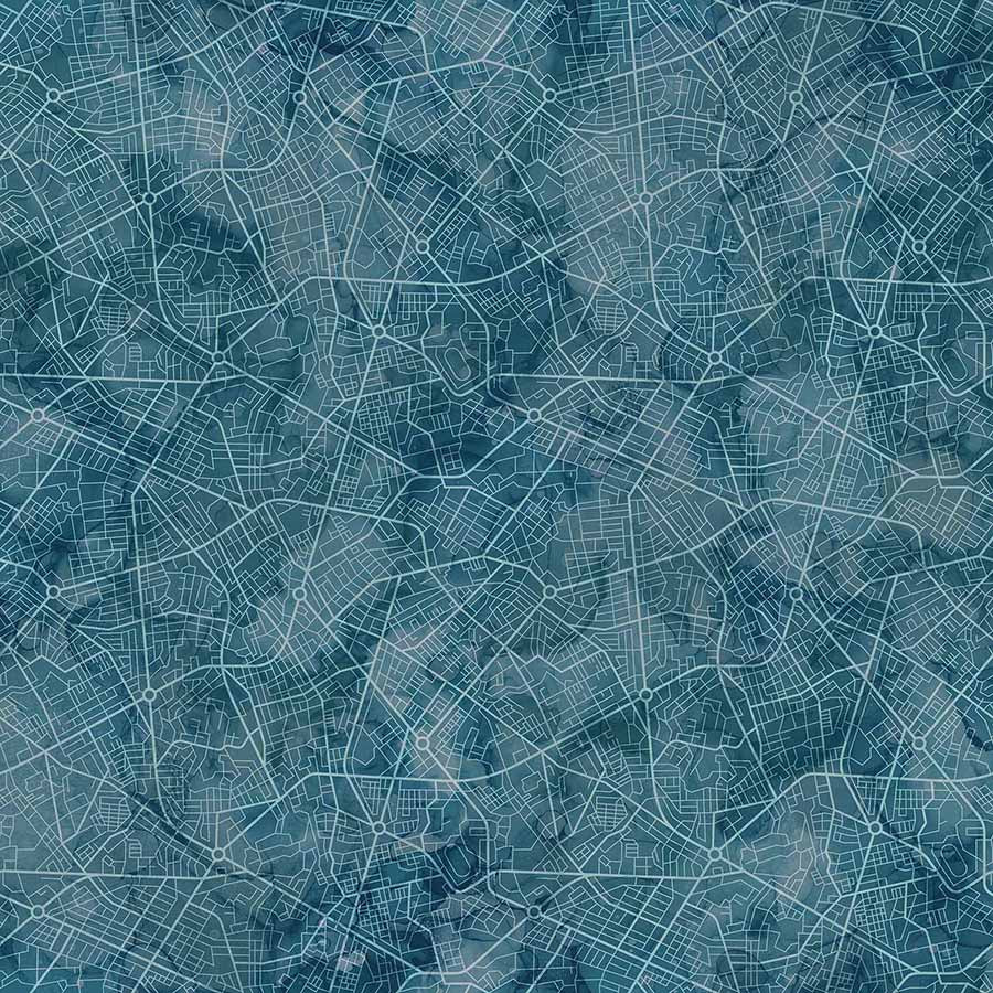 City Harbor Road Map Medium Blue