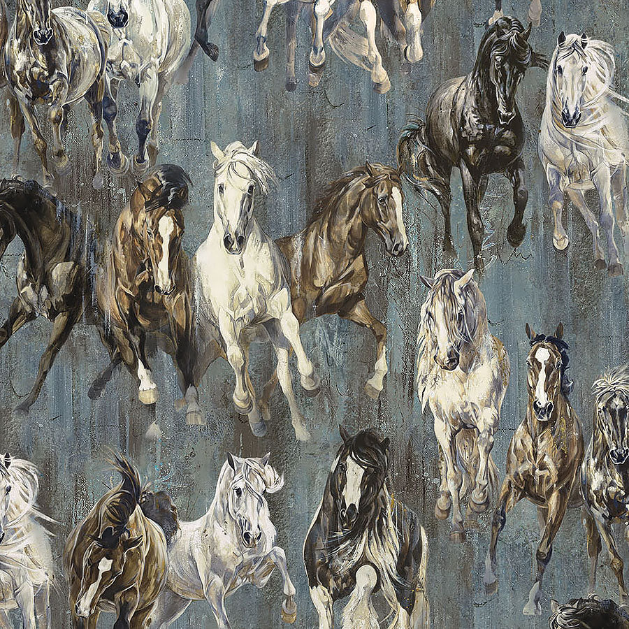 Pedigree Horses Running Dark Gray