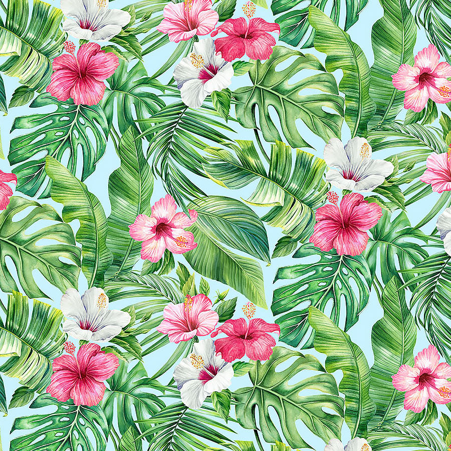 Coastal Breeze Hibiscus Turquoise Multi