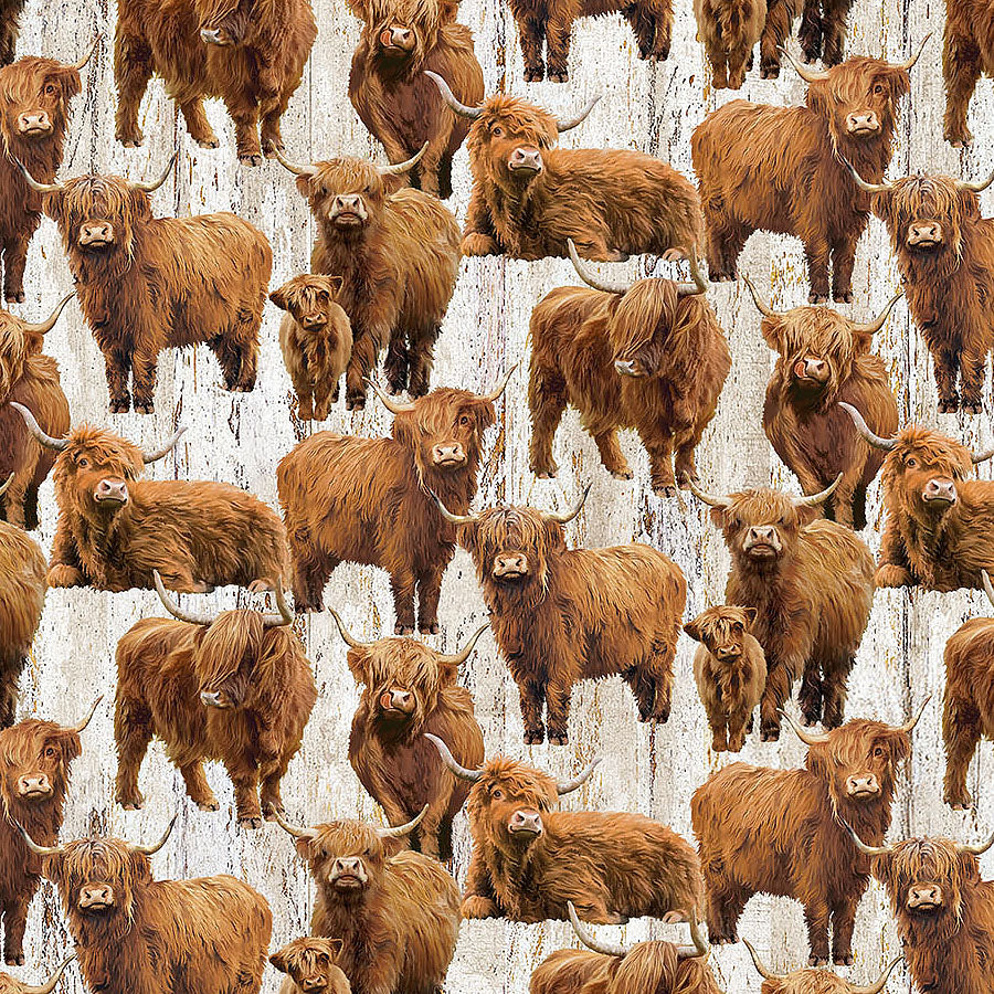 Highland Home Cows Beige