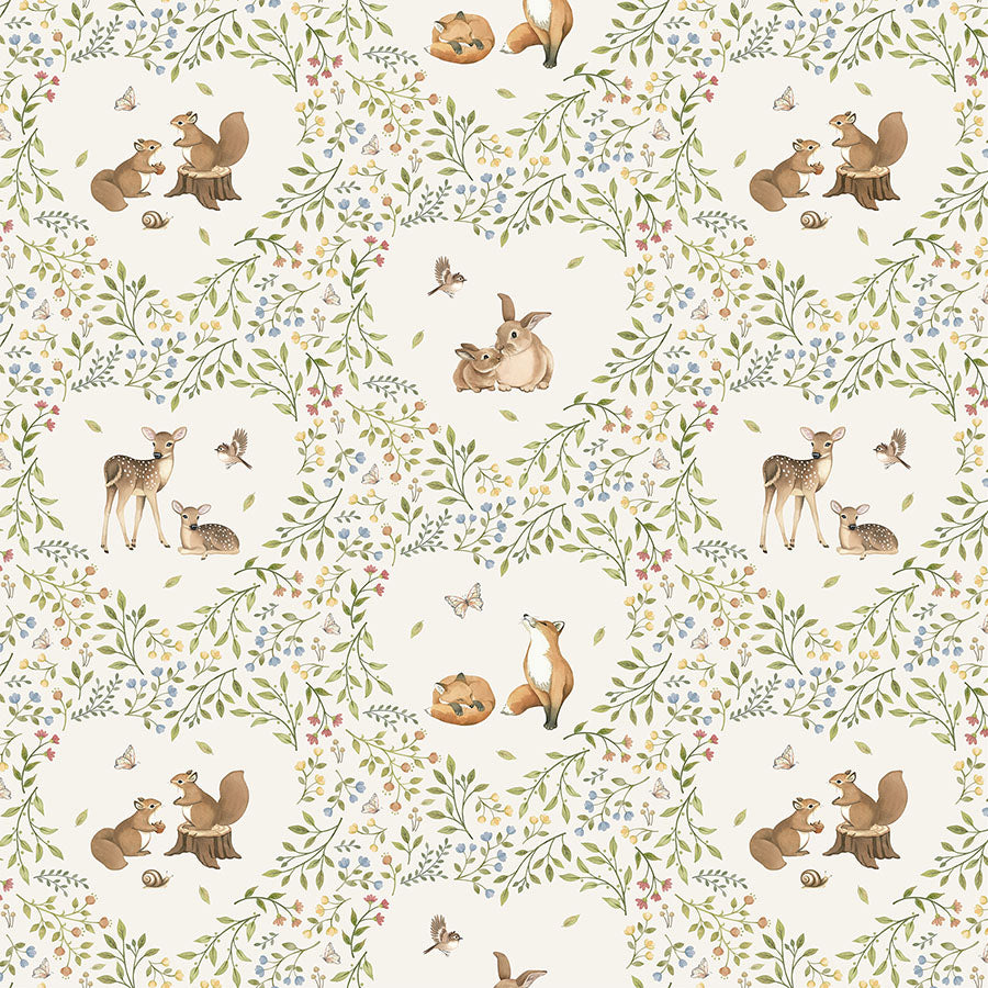 Woodland Heart Main Cream Multi