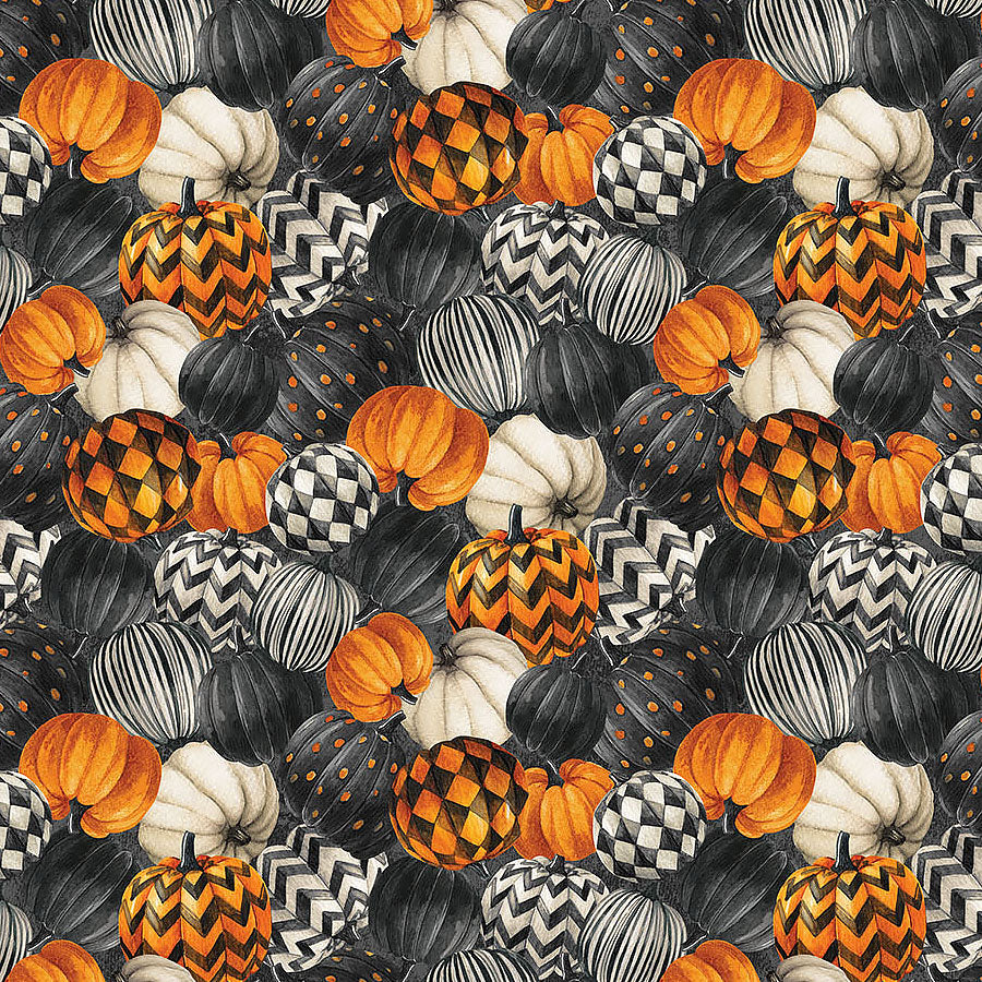 Night Owl Packed Pumpkins Charcoal Multi