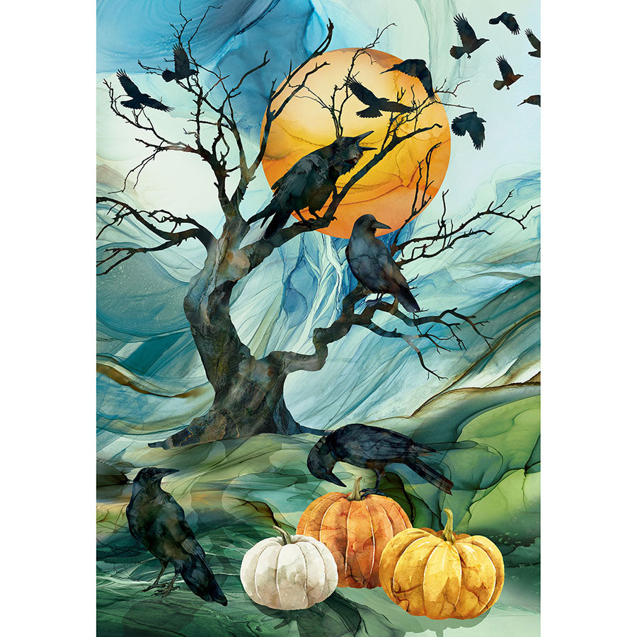 Raven's Call 30" Panel Teal Multi