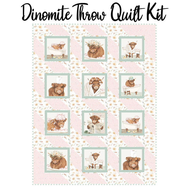 Dinomite Throw Quilt Kit with Bathing Bonnies from Studio E