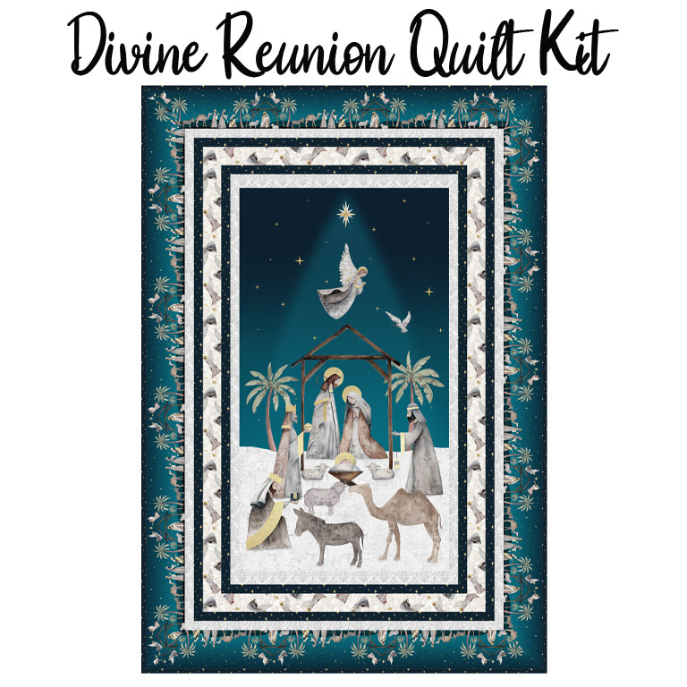 Divine Reunion Quilt Kit with Silent Night from Blank