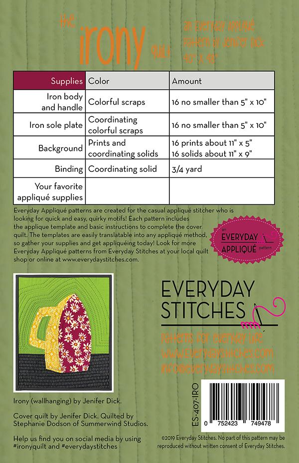 The Irony Quilt Pattern by Everyday Stitches