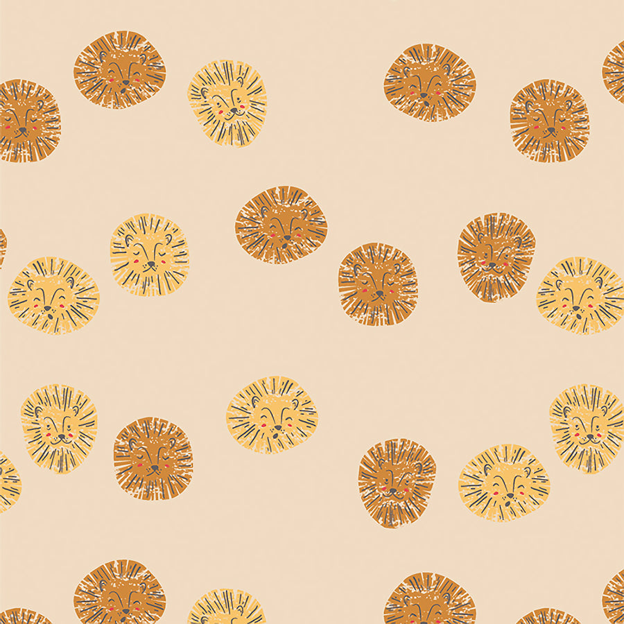 Snuggles Flannel Lush Lions Peach