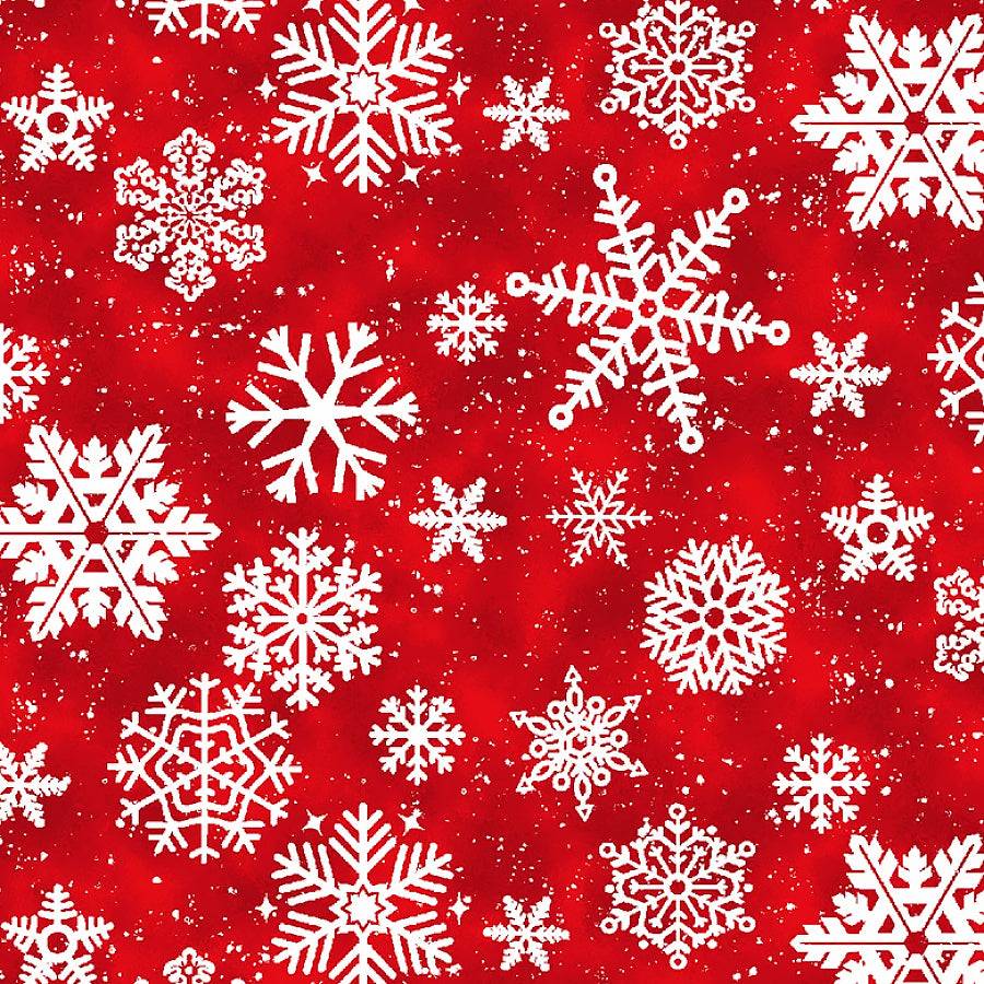Snow Crew Flannel Snowflakes Red