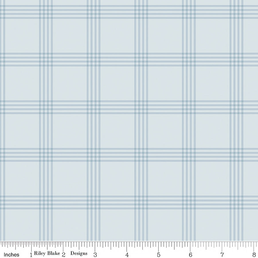 Till the Cows Come Home Flannel Plaid Blue